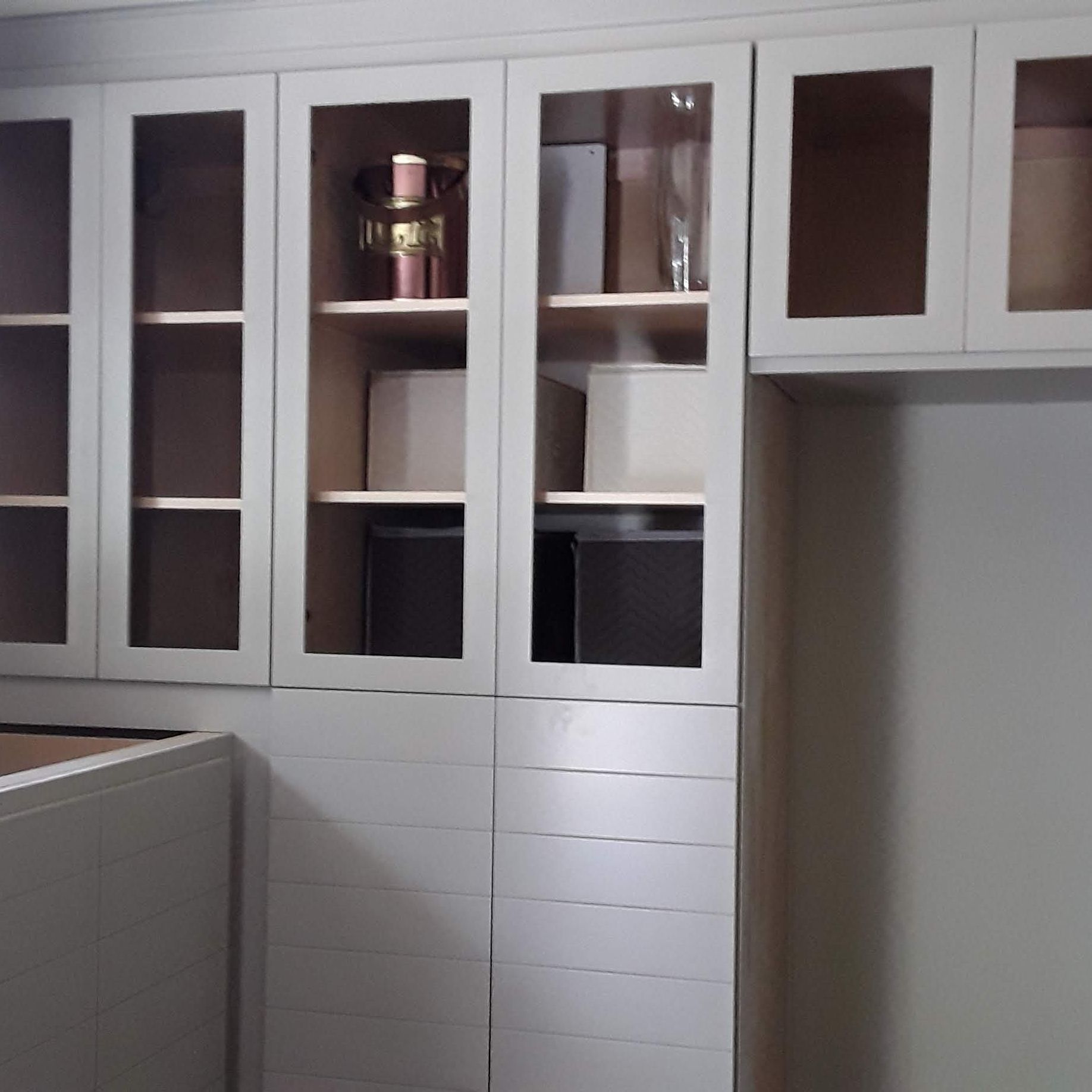 Cabinets with glass panels