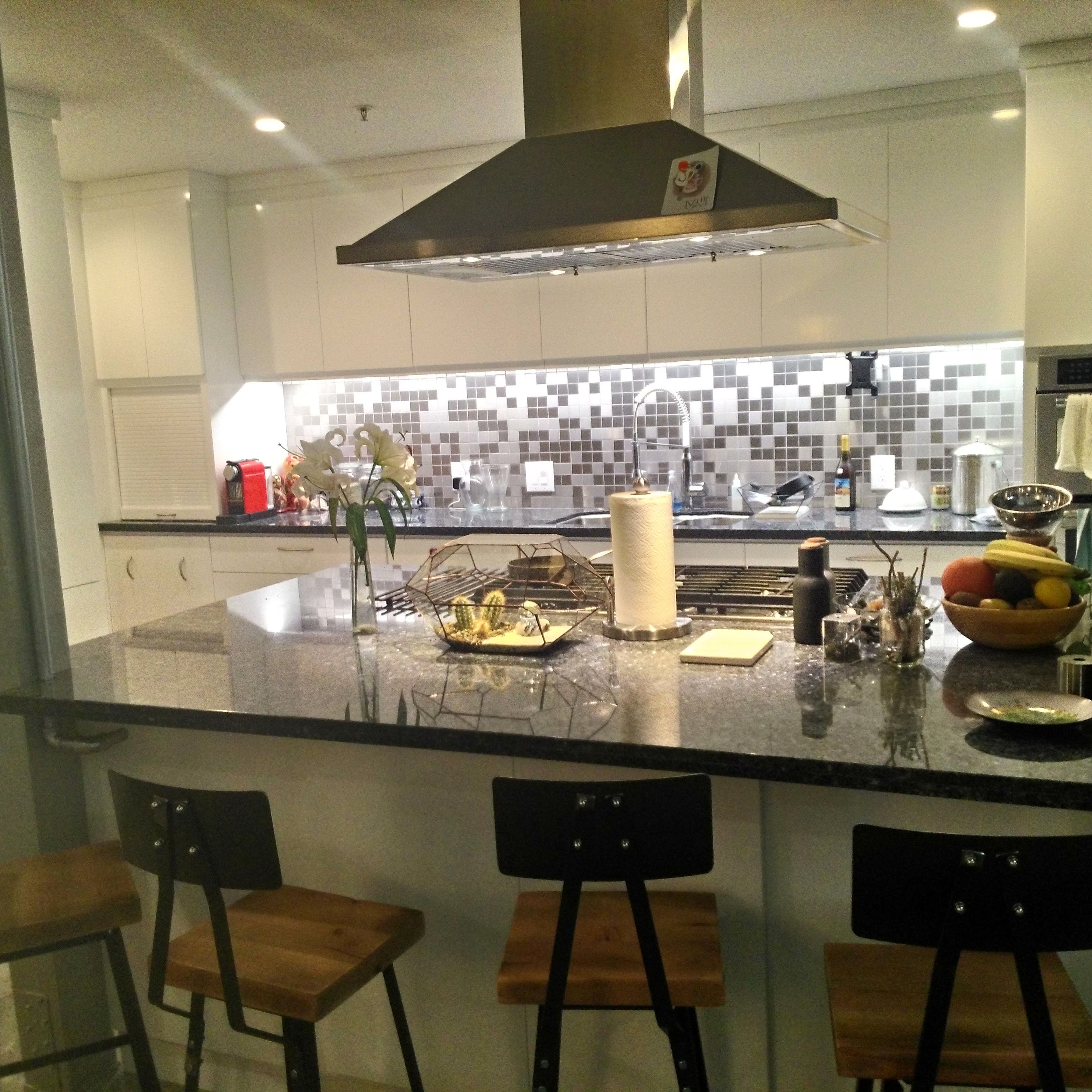 Custom Island, splash and cabinets