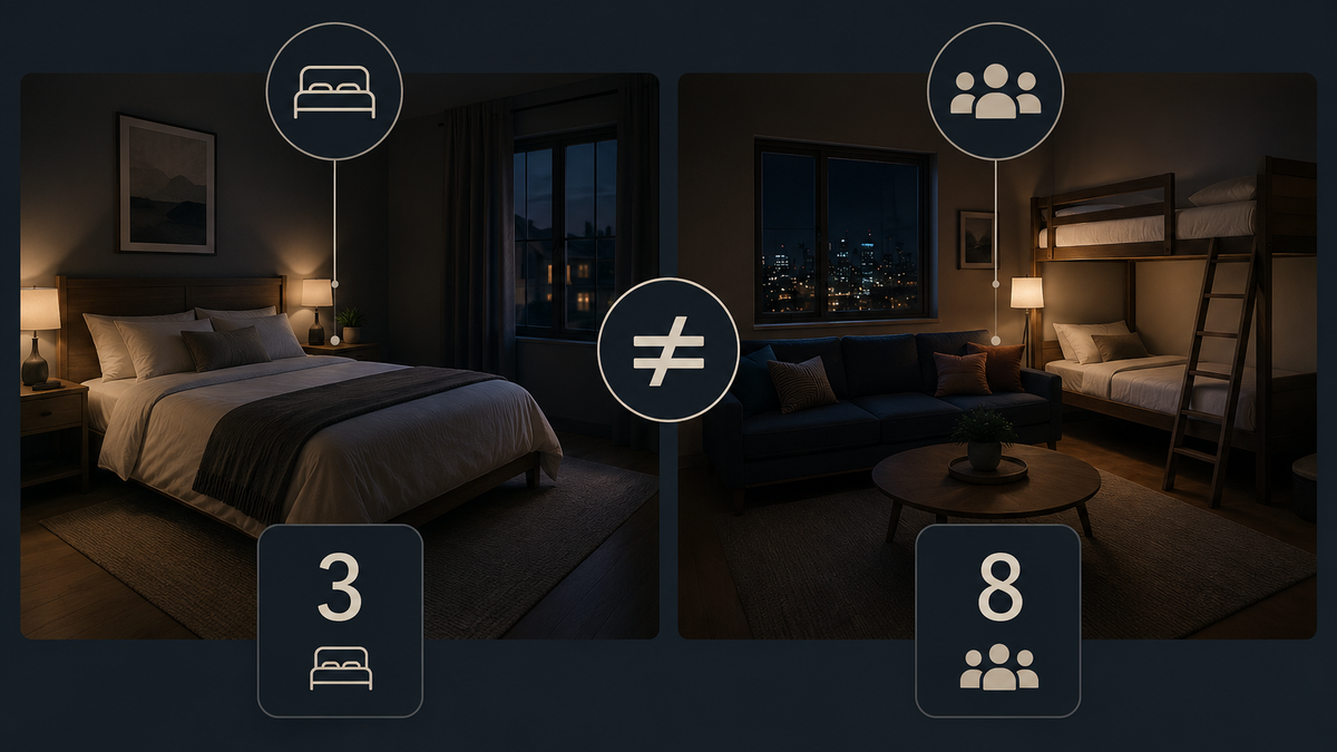 Guest Capacity vs. Bedroom Count: Why They're Not the Same Signal