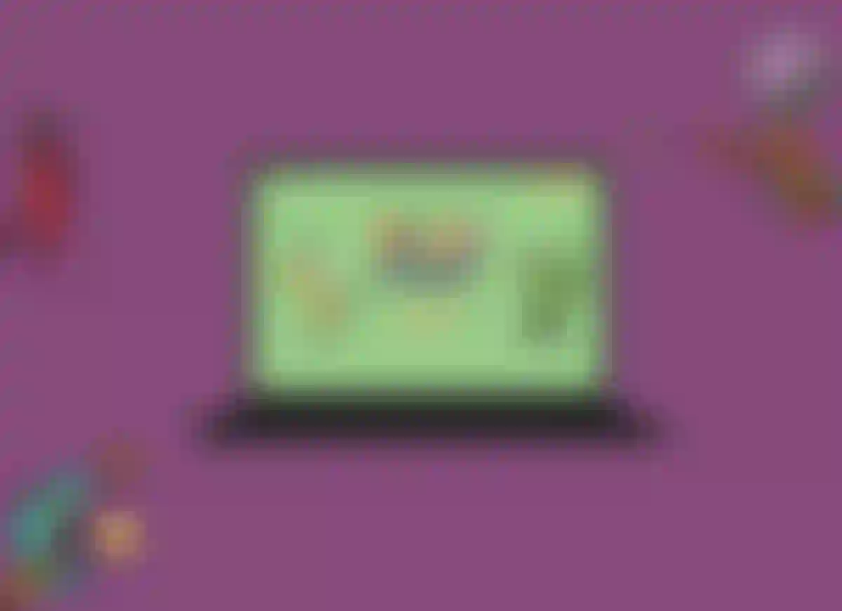 Website mockup of a laptop showing the hero section for the Food Fight website