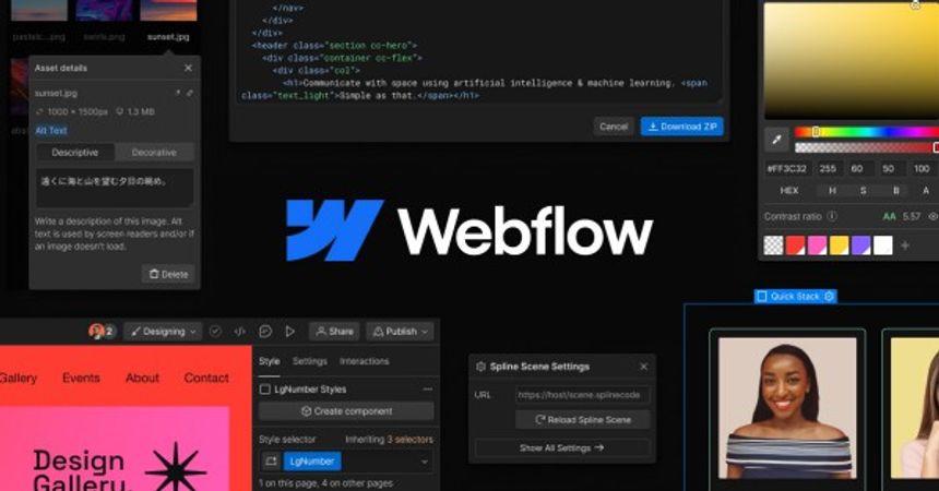 A Webflow mockup (image credit webflow.com). A Webflow mockup (image credit webflow.com).