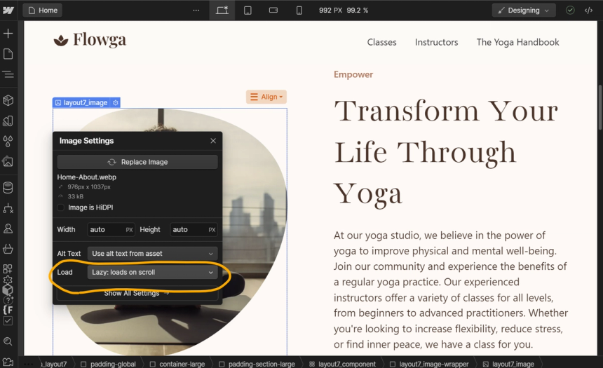 How to set an image to lazy load in Webflow. How to set an image to lazy load in Webflow.
