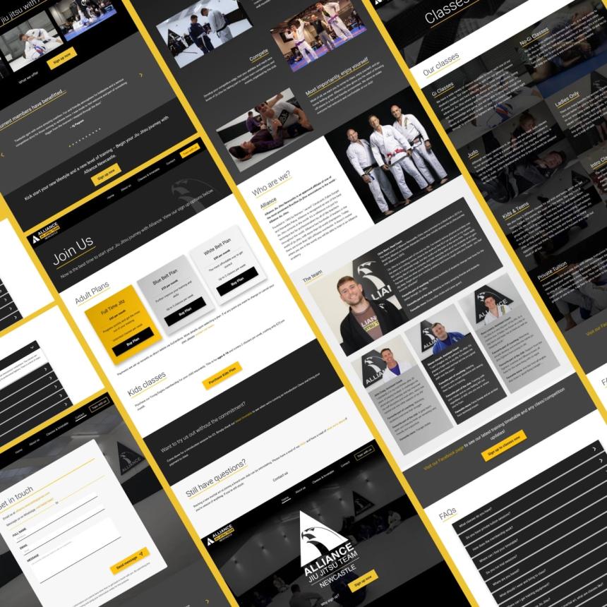 Website design of Alliance Jiu Jitsu Newcastle by Lucian Chevallier from Lumin Website design of Alliance Jiu Jitsu Newcastle by Lucian Chevallier from Lumin