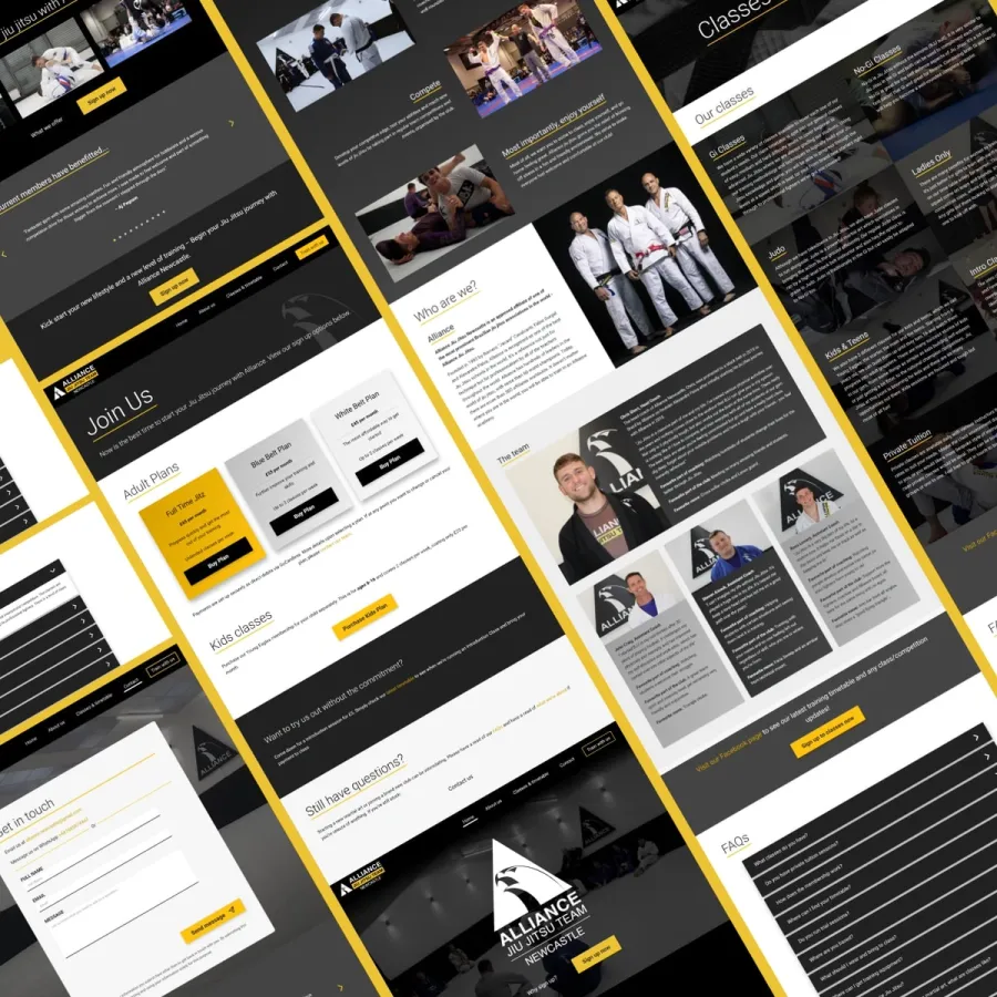 Website design of Alliance Jiu Jitsu Newcastle by Lucian Chevallier from Lumin Website design of Alliance Jiu Jitsu Newcastle by Lucian Chevallier from Lumin