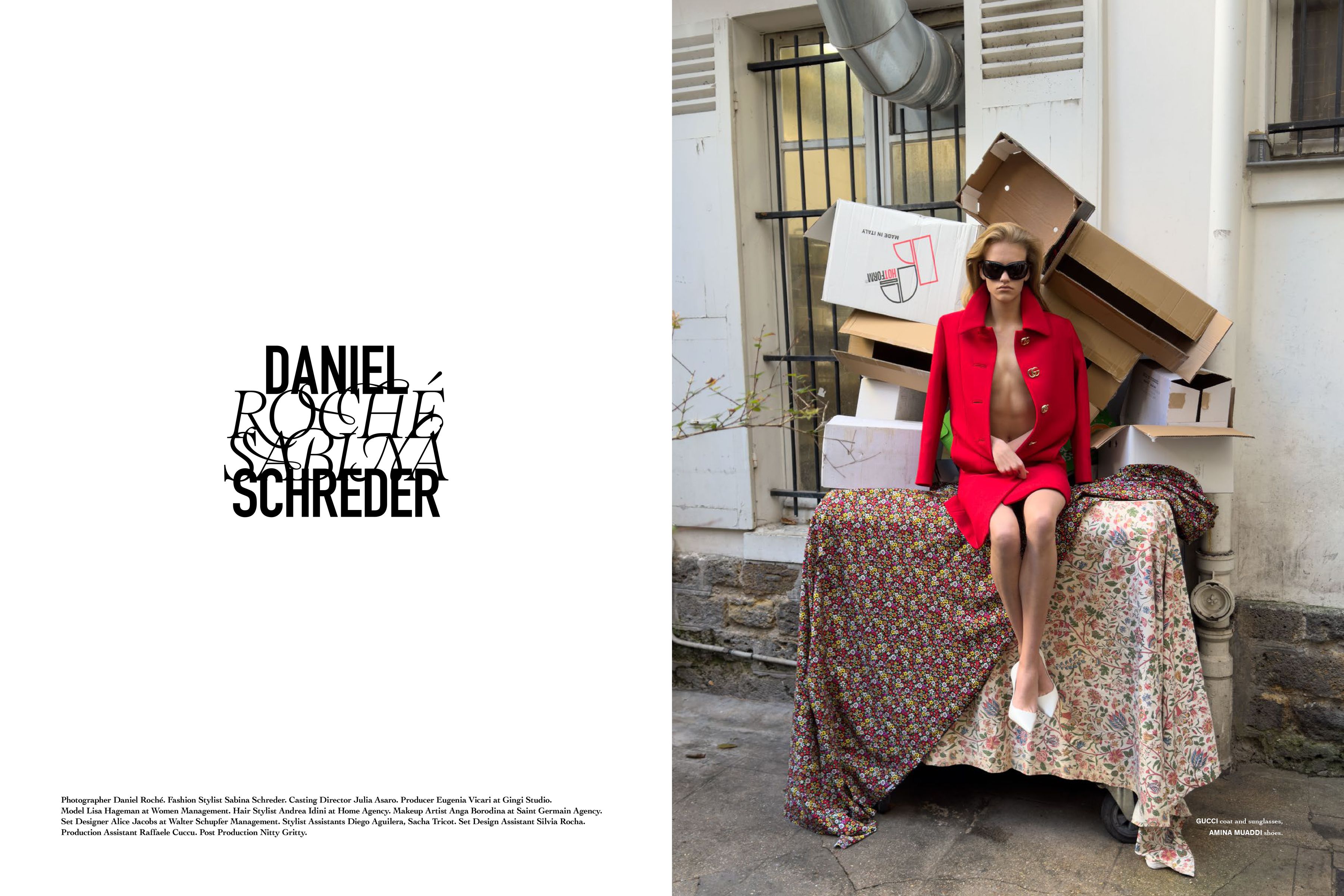 EXHIBITION MAGAZINE - Daniel Roche styled by Sabina Schreder
