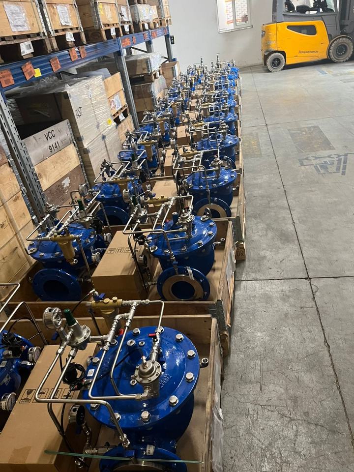 HDPE pipes stacked in a storage yard