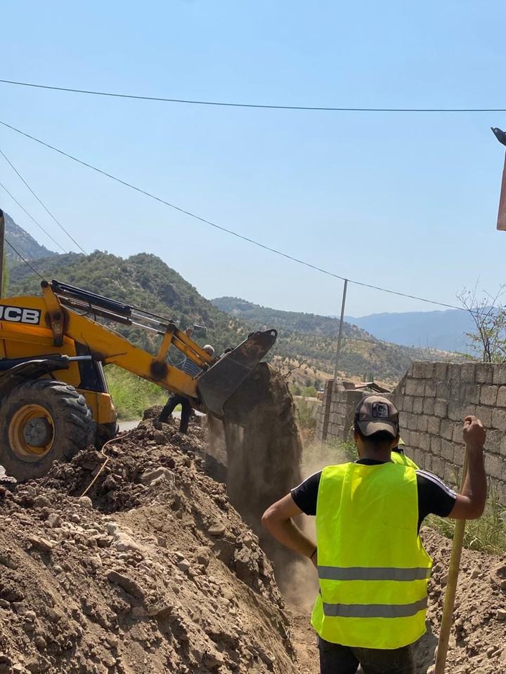 Construction crew working on site