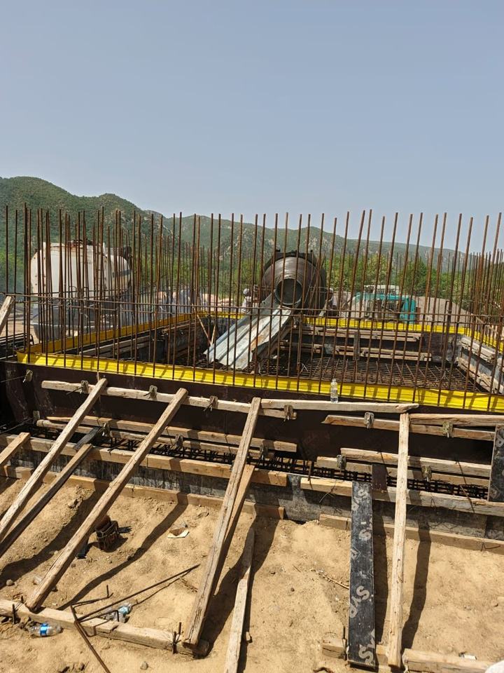 Construction crew working on site