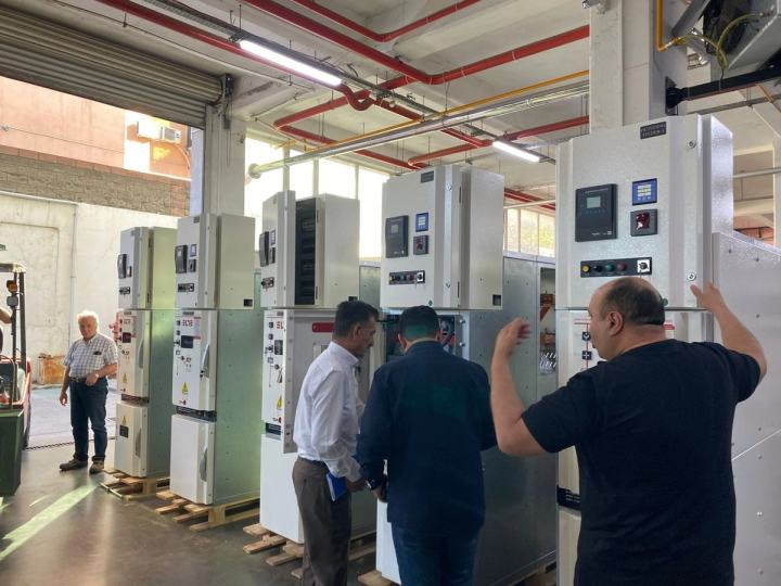 Pipe bundles staged for installation