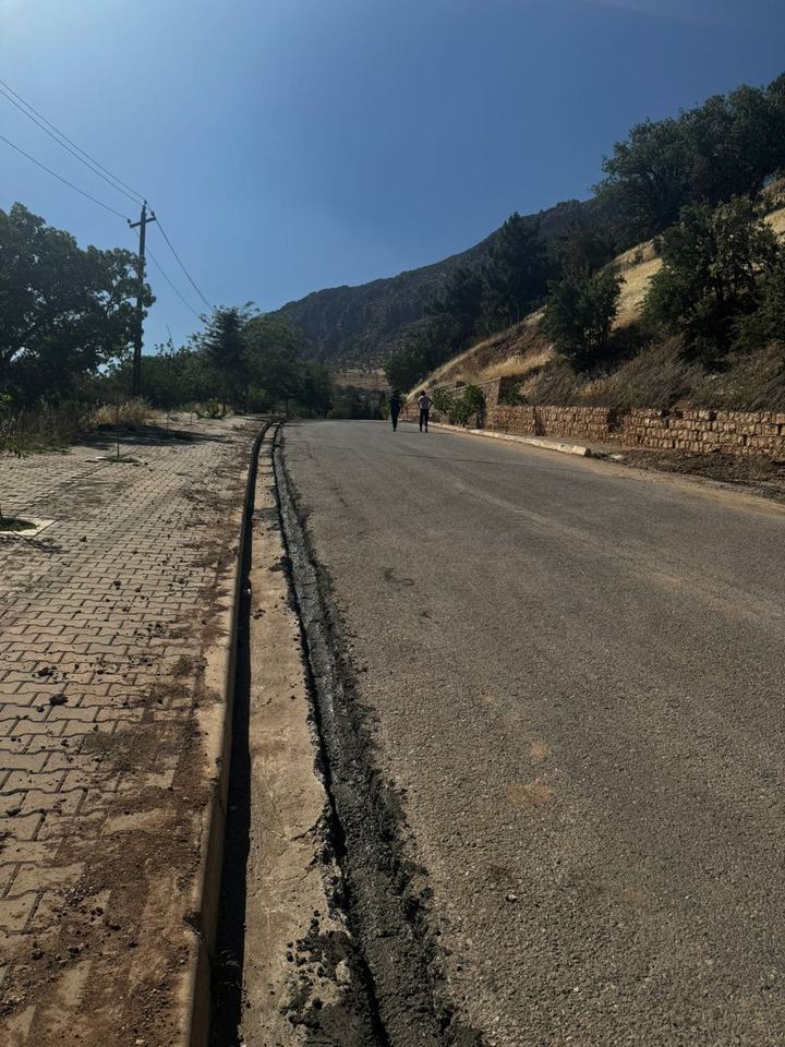 Roadside trench excavation