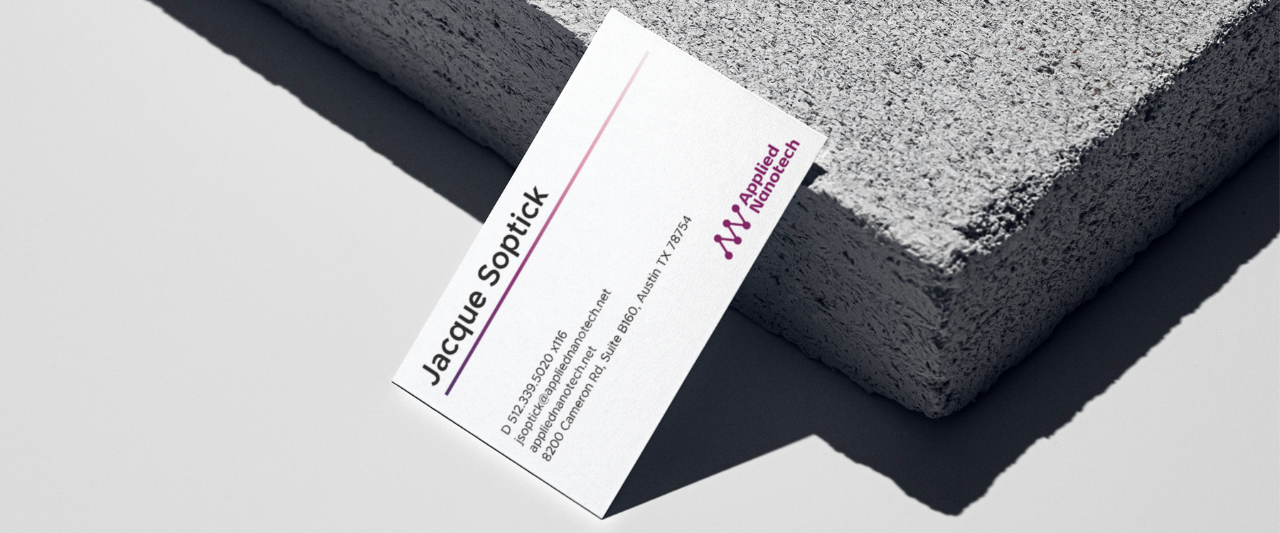 Applied Nanotech business card, second layout