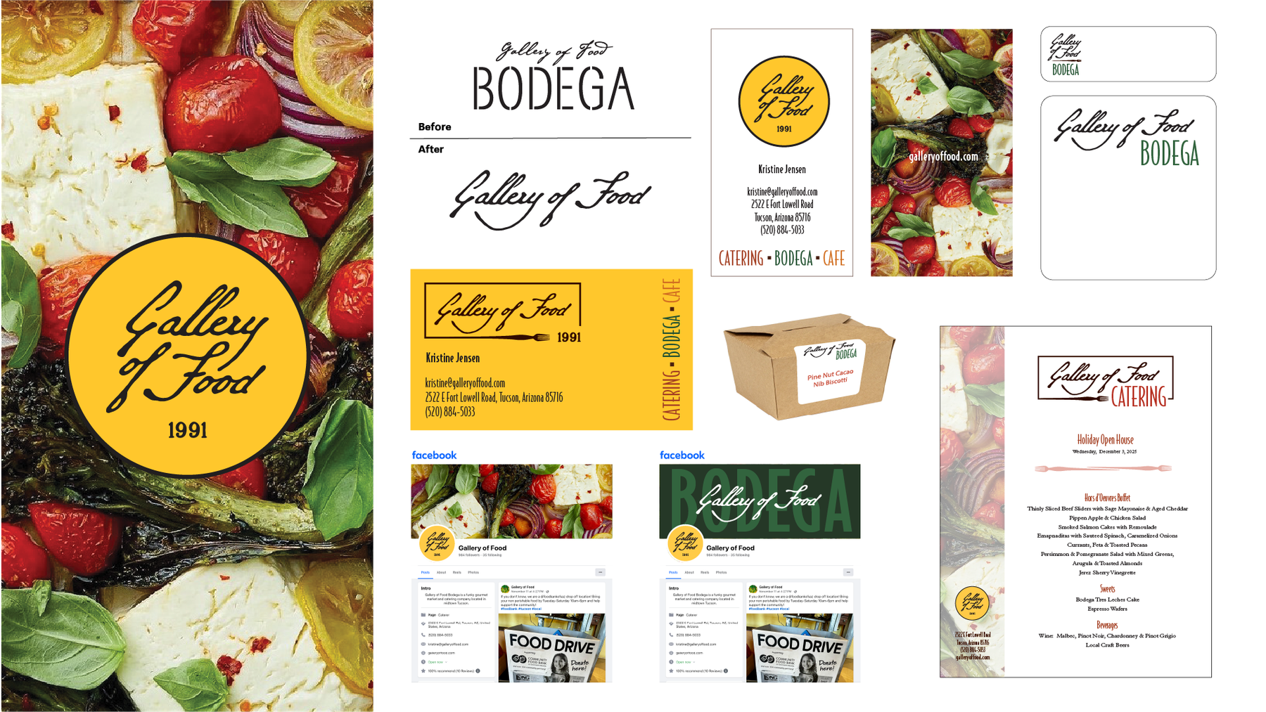 One-page overview of the Gallery of Food brand system