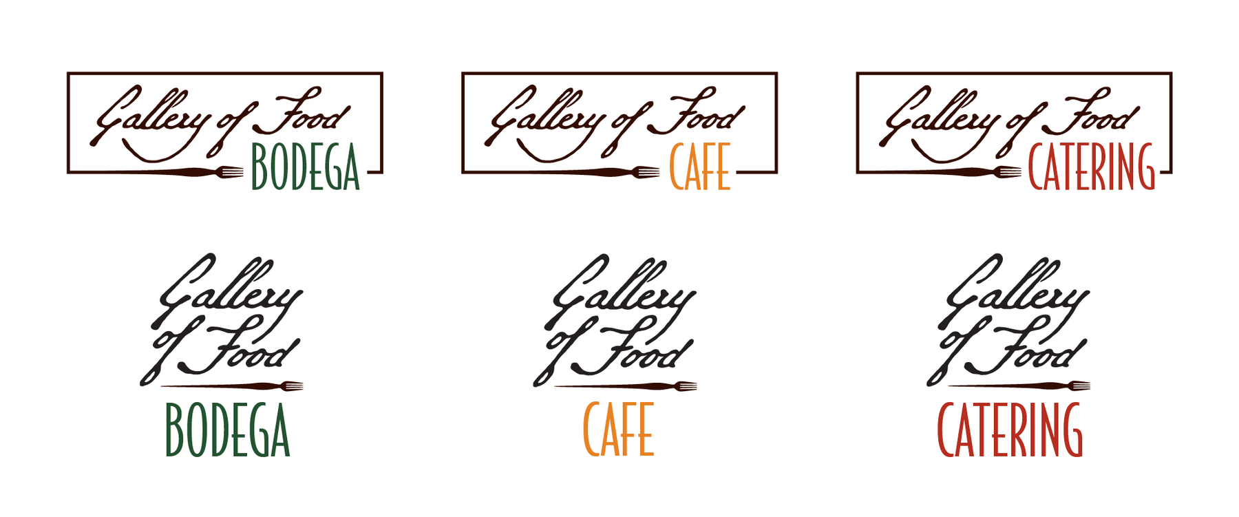 The refreshed Gallery of Food script wordmark