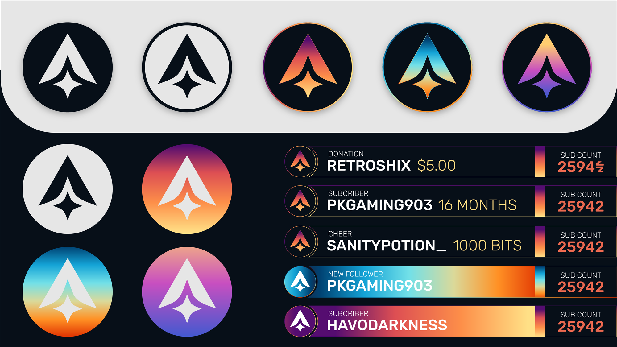 Sub badges & alerts