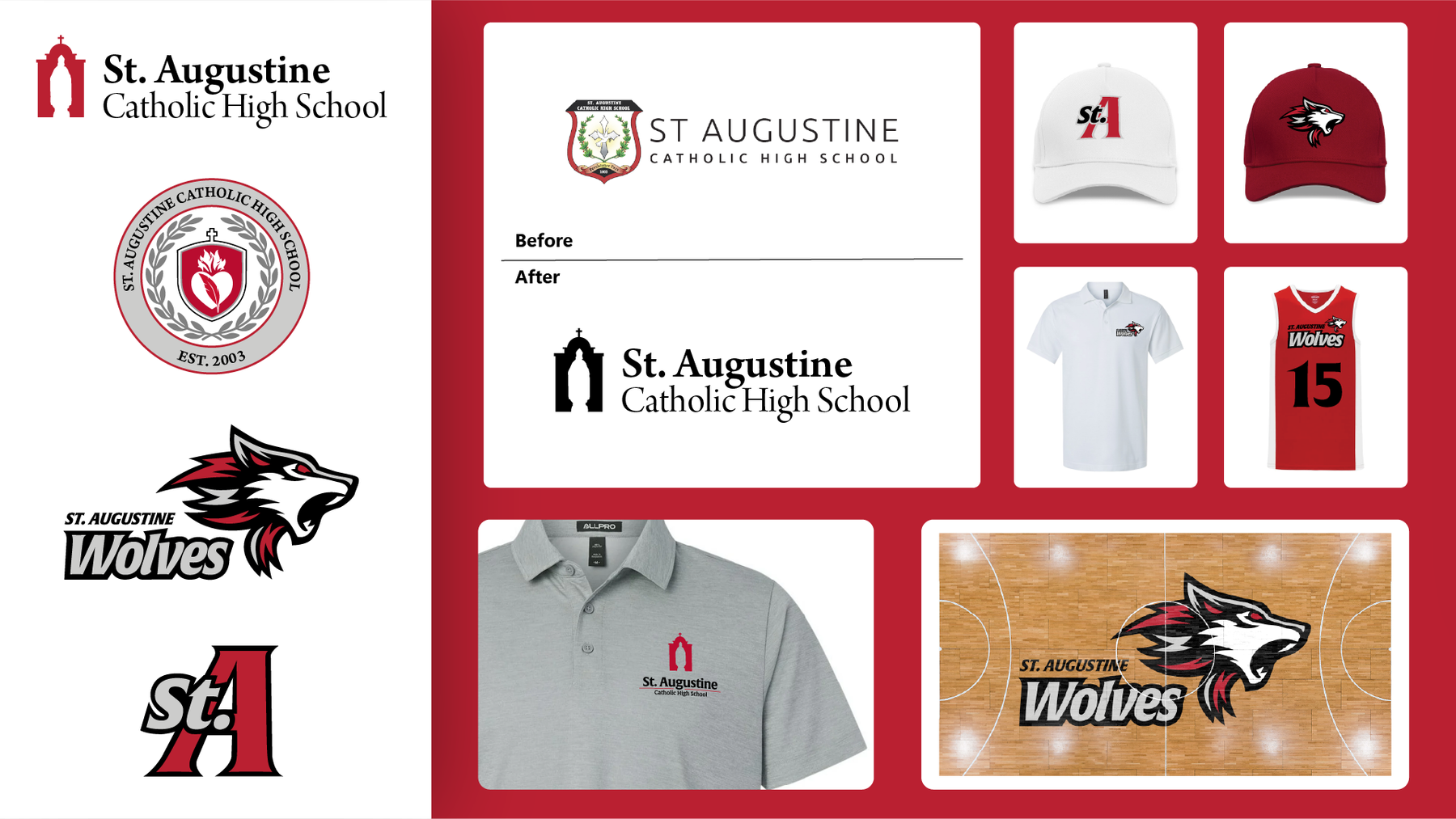 One-page overview of the St. Augustine brand system