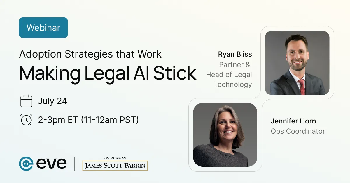 Making Legal AI Stick: Adoption Strategies that Work, with Ryan Bliss and Jennifer Horn of James Scott Farrin