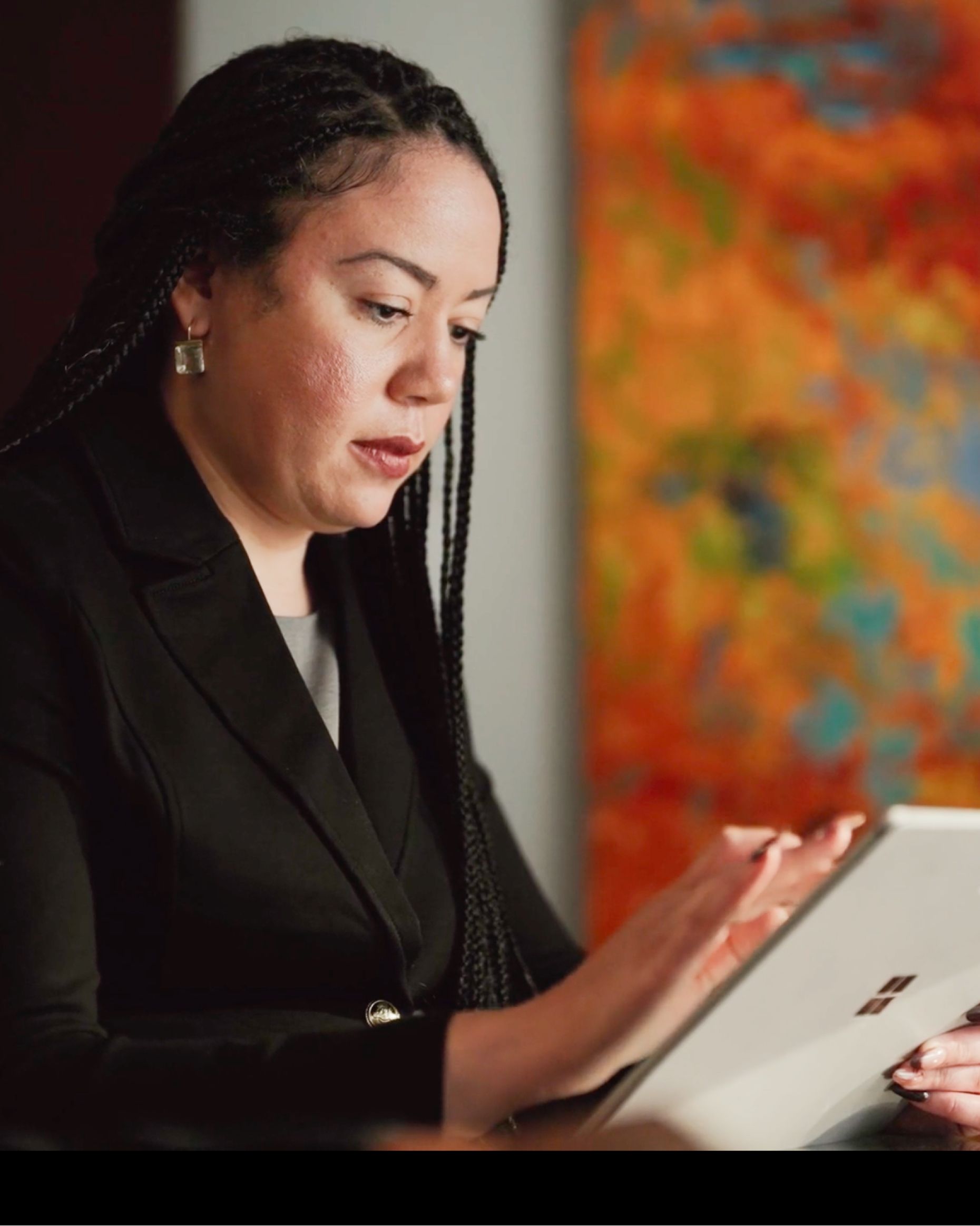 Personal injury attorney working at a laptop