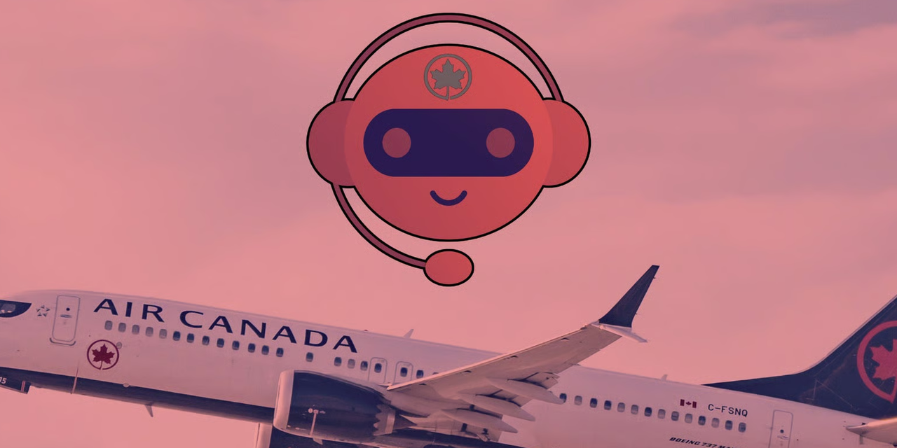 Air Canada plane, chatbot