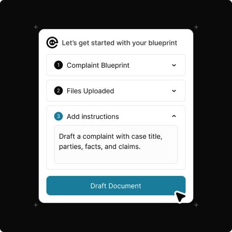 Complaint drafting workflow visual