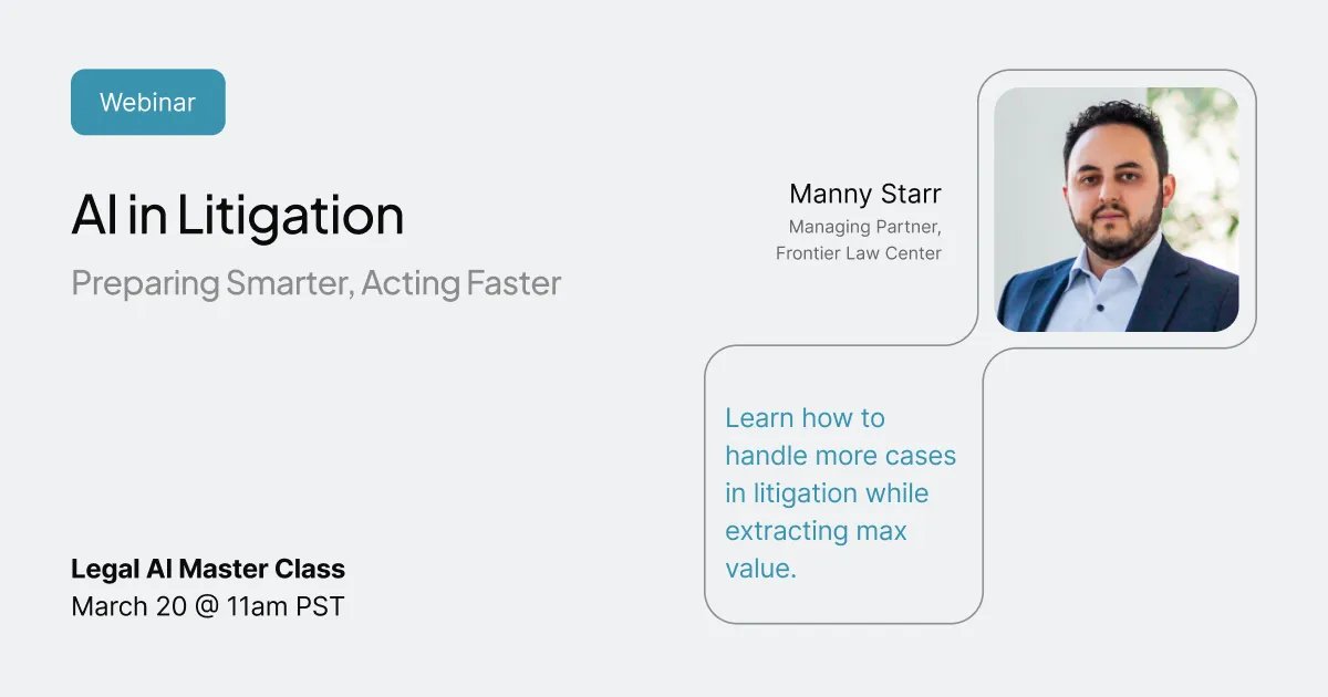 AI in Litigation: Preparing Smarter, Acting Faster, with Manny Starr of Frontier Law Center