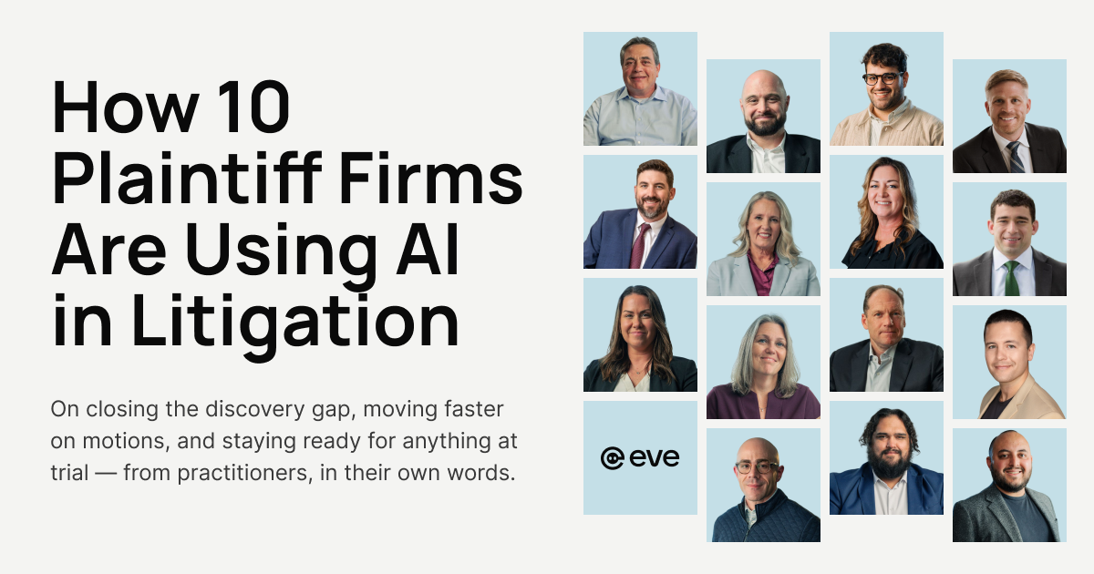 Guide: How 10 Plaintiff Firms Are Using AI in Litigation