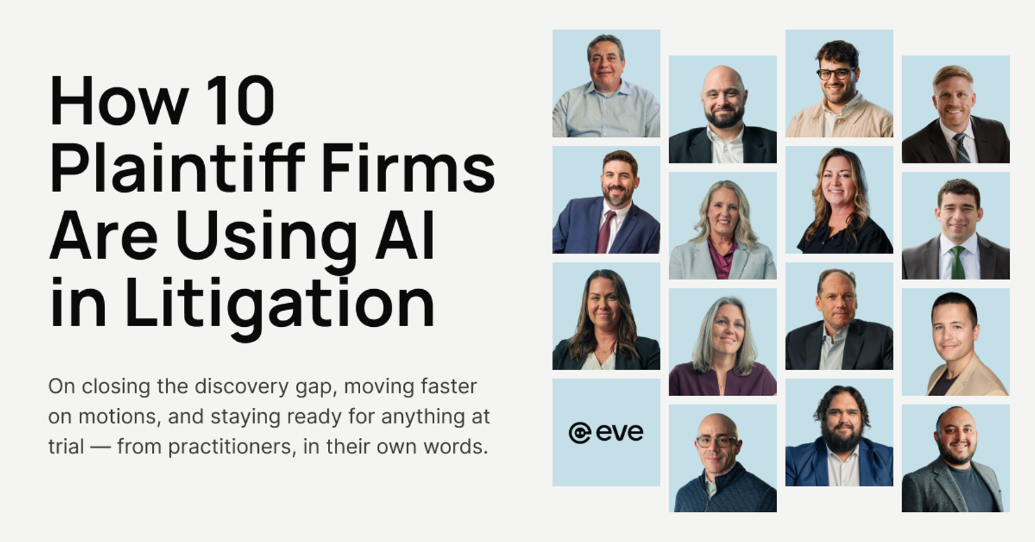 Guide: How 10 Plaintiff Firms Are Using AI in Litigation