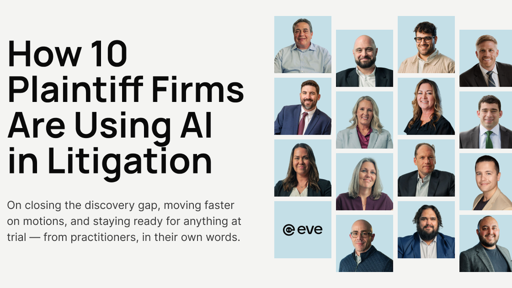 Guide: How 10 Plaintiff Firms Are Using AI in Litigation