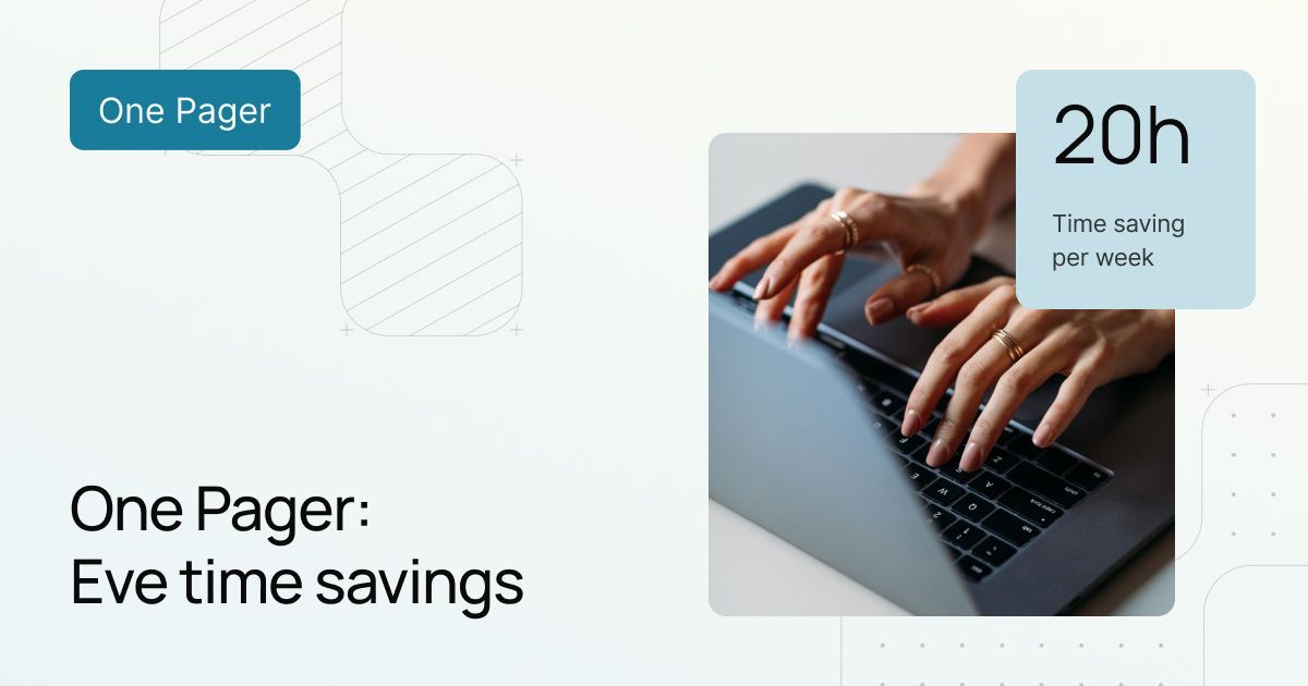 One Pager: Eve Time Savings