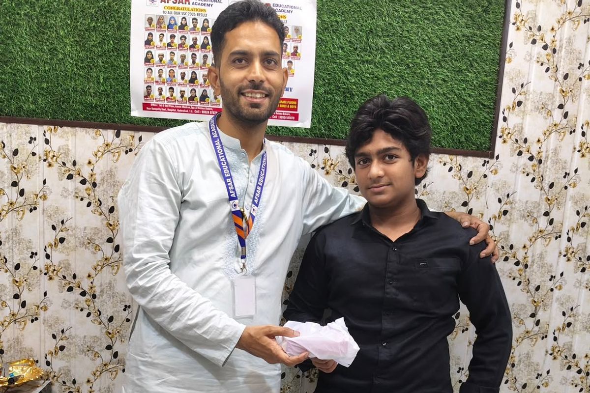 Afsar sir with student