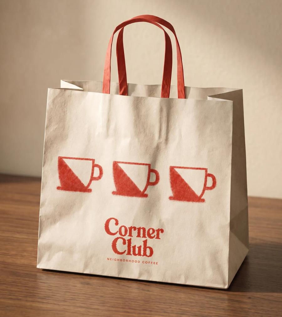 Corner Club — identity, signage and storefront for a coffee shop