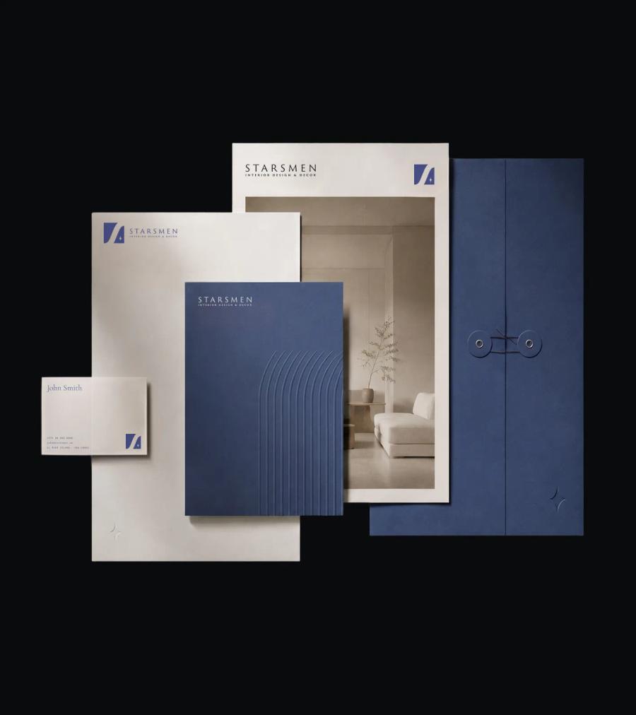 Starsmen — identity and print for an interior design studio