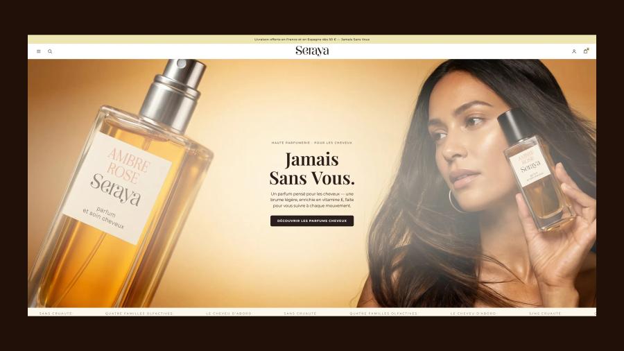 Seraya — a custom Shopify storefront for a house of fragrance and hair care