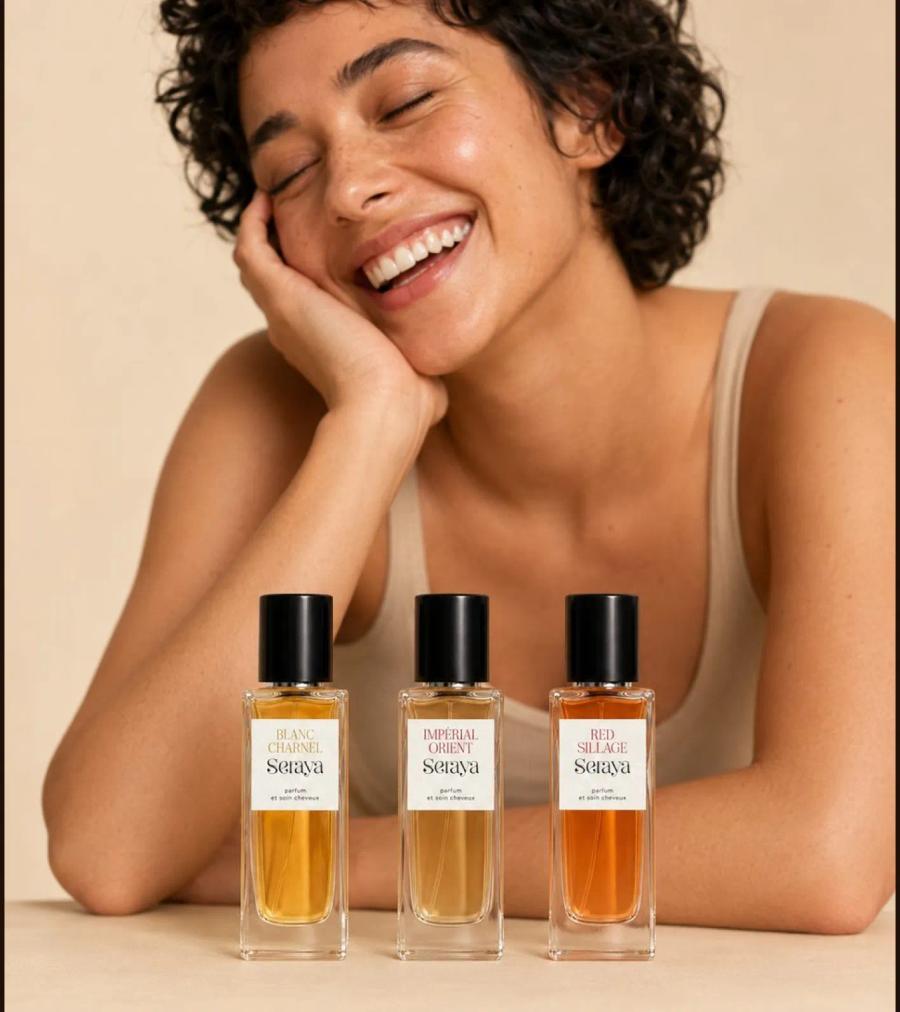 Seraya — identity and packaging for fragrance and hair care