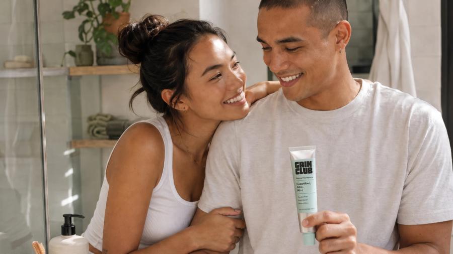 Grin Club — naming, identity and packaging for a mineral toothpaste