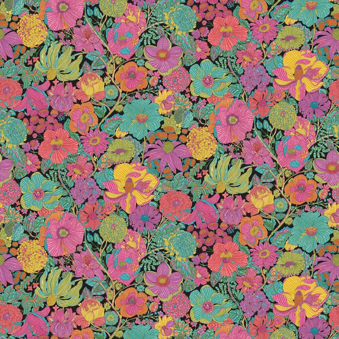 Mavis Floral Bold Colour Wallpaper