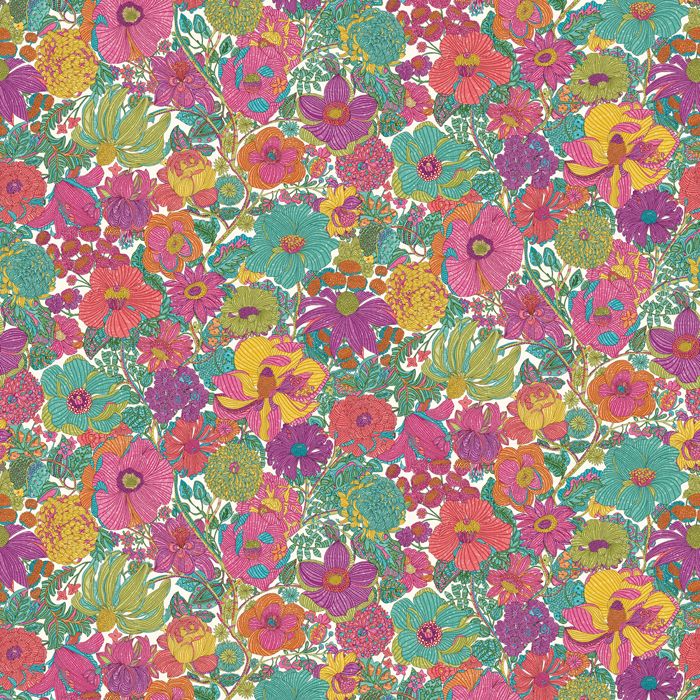 Mavis Floral Bright Wallpaper
