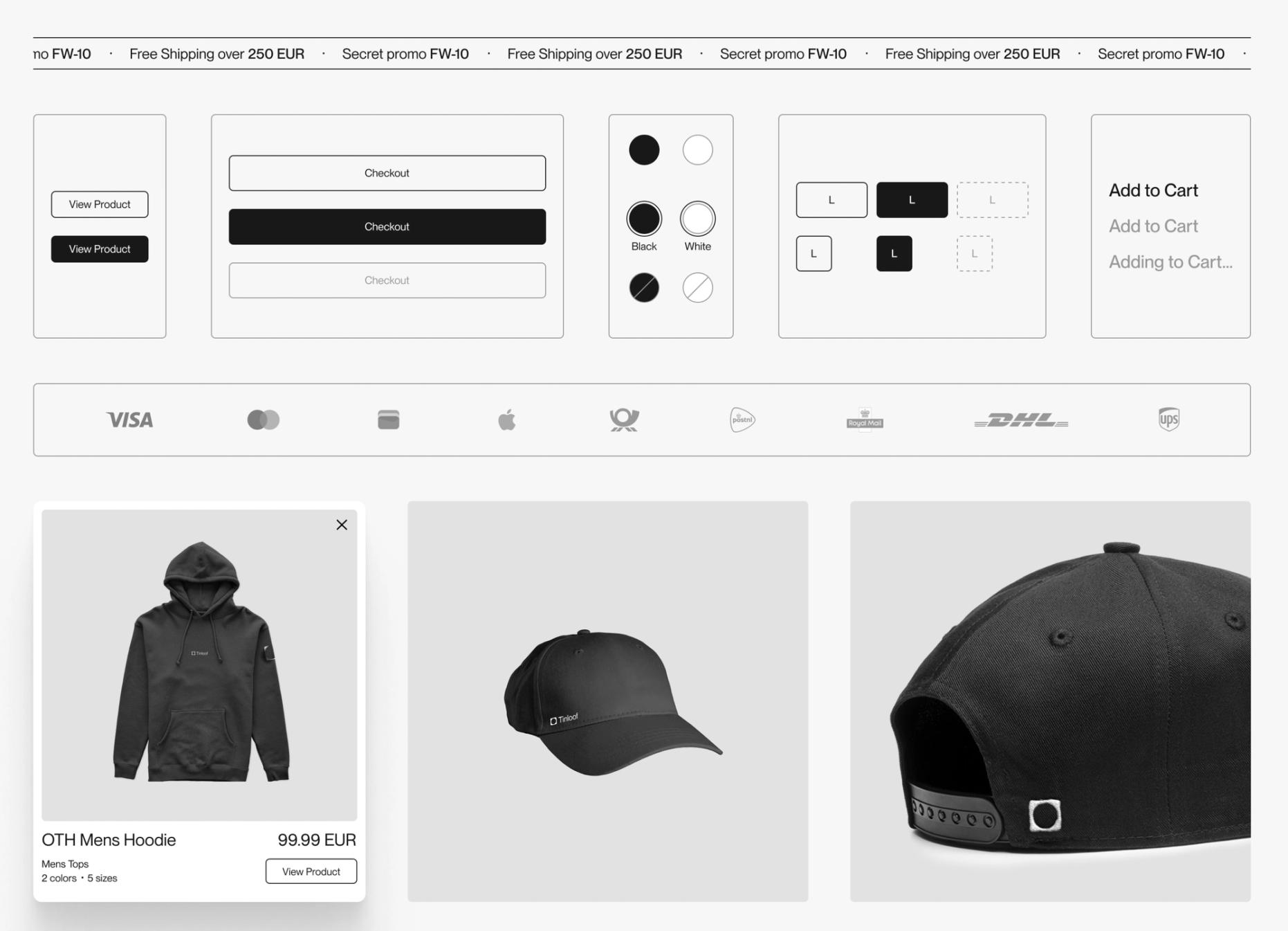 Design system for Tinloof Store