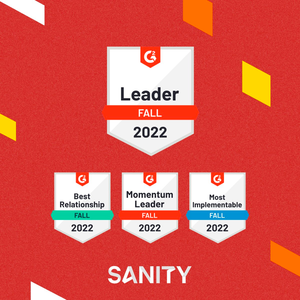 Sanity is the number 1 ranked headless CMS according to G2