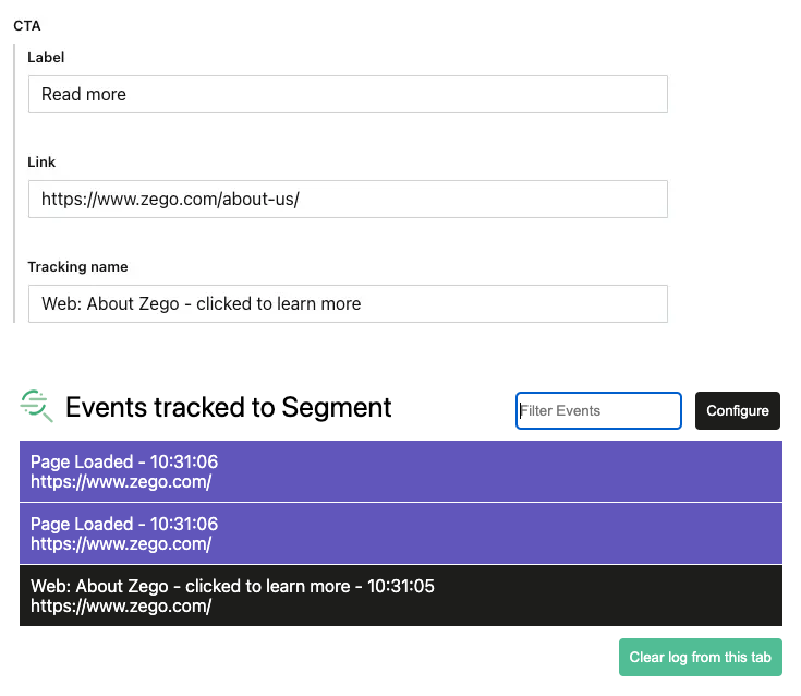 Tracking click events with Sanity and Amplitude