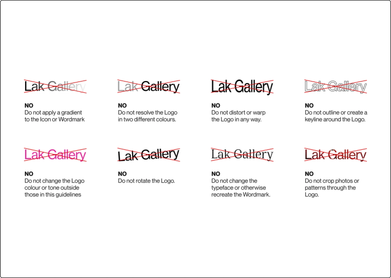 LAK Gallery logo misuse