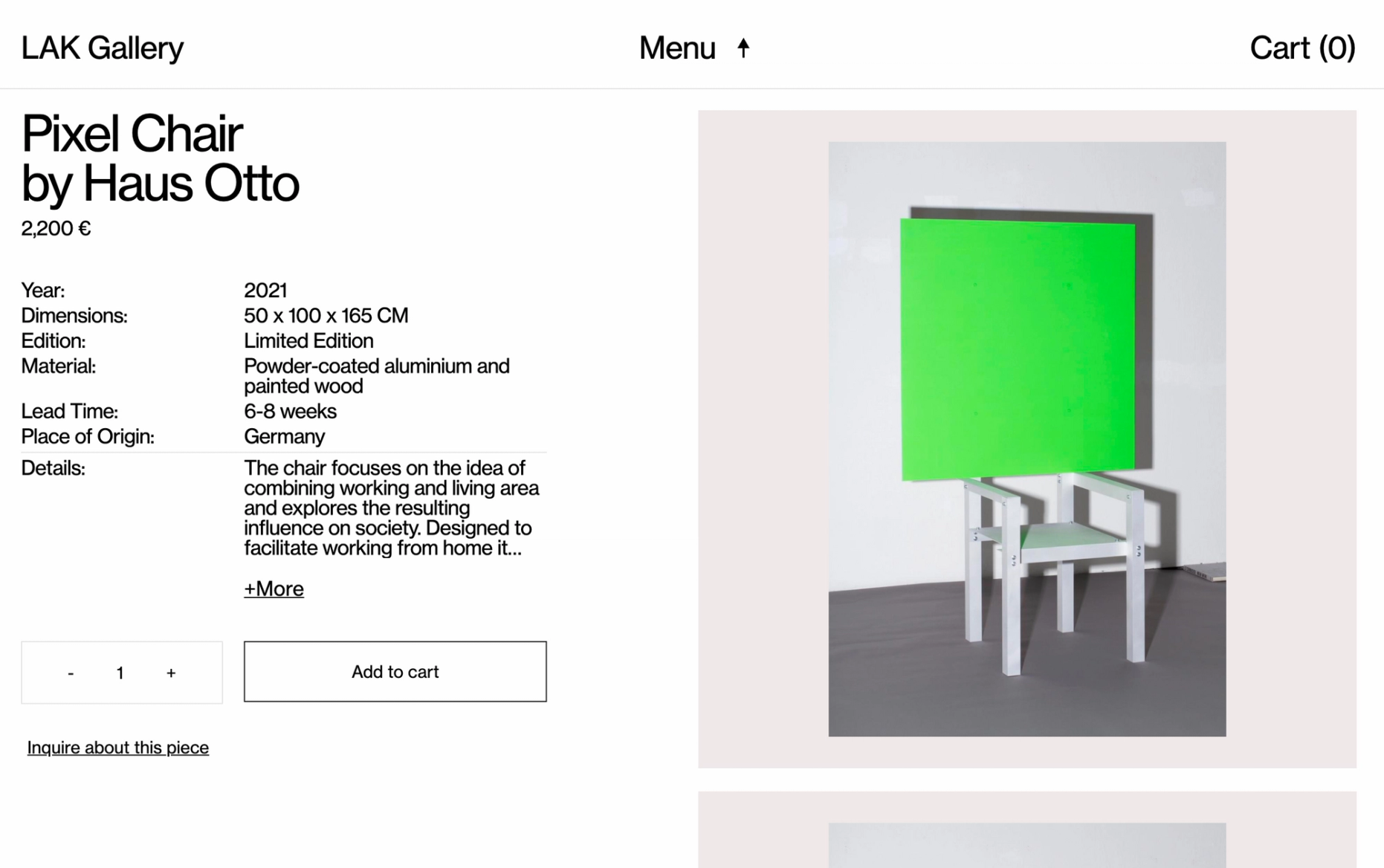 LAK Gallery's product page