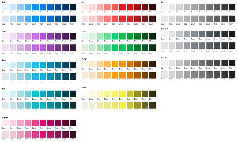 What so many companies' color palettes look like (unfortunately)