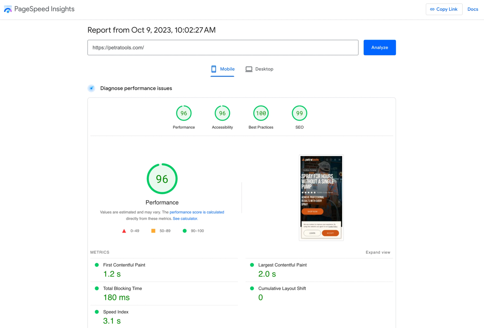 Google PageSpeed Insights