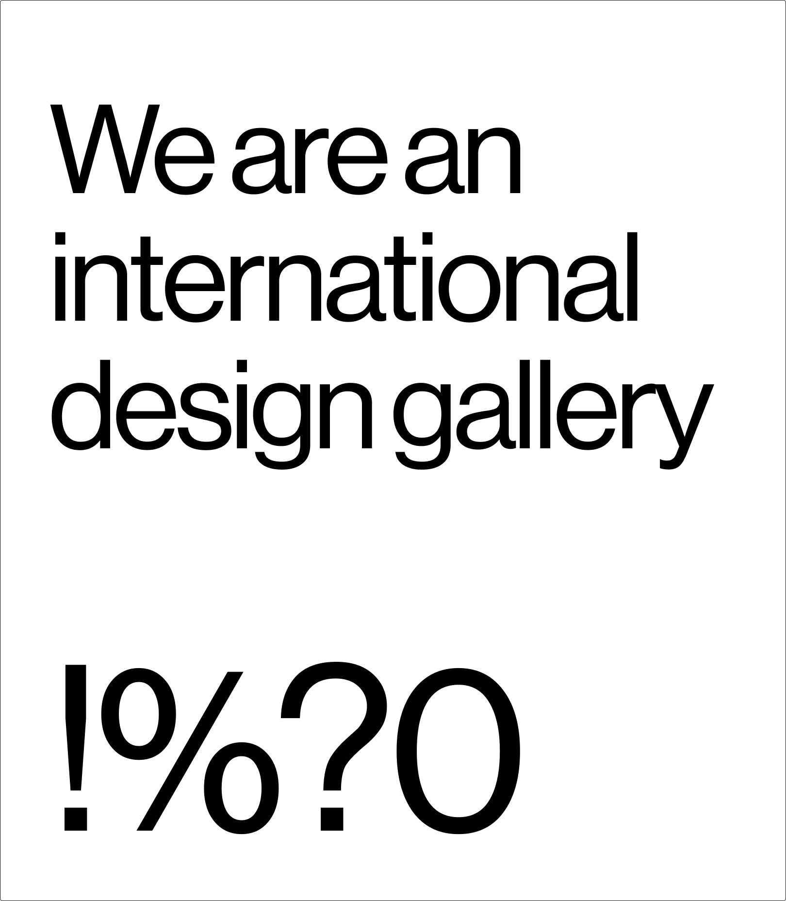 LAK Gallery typography