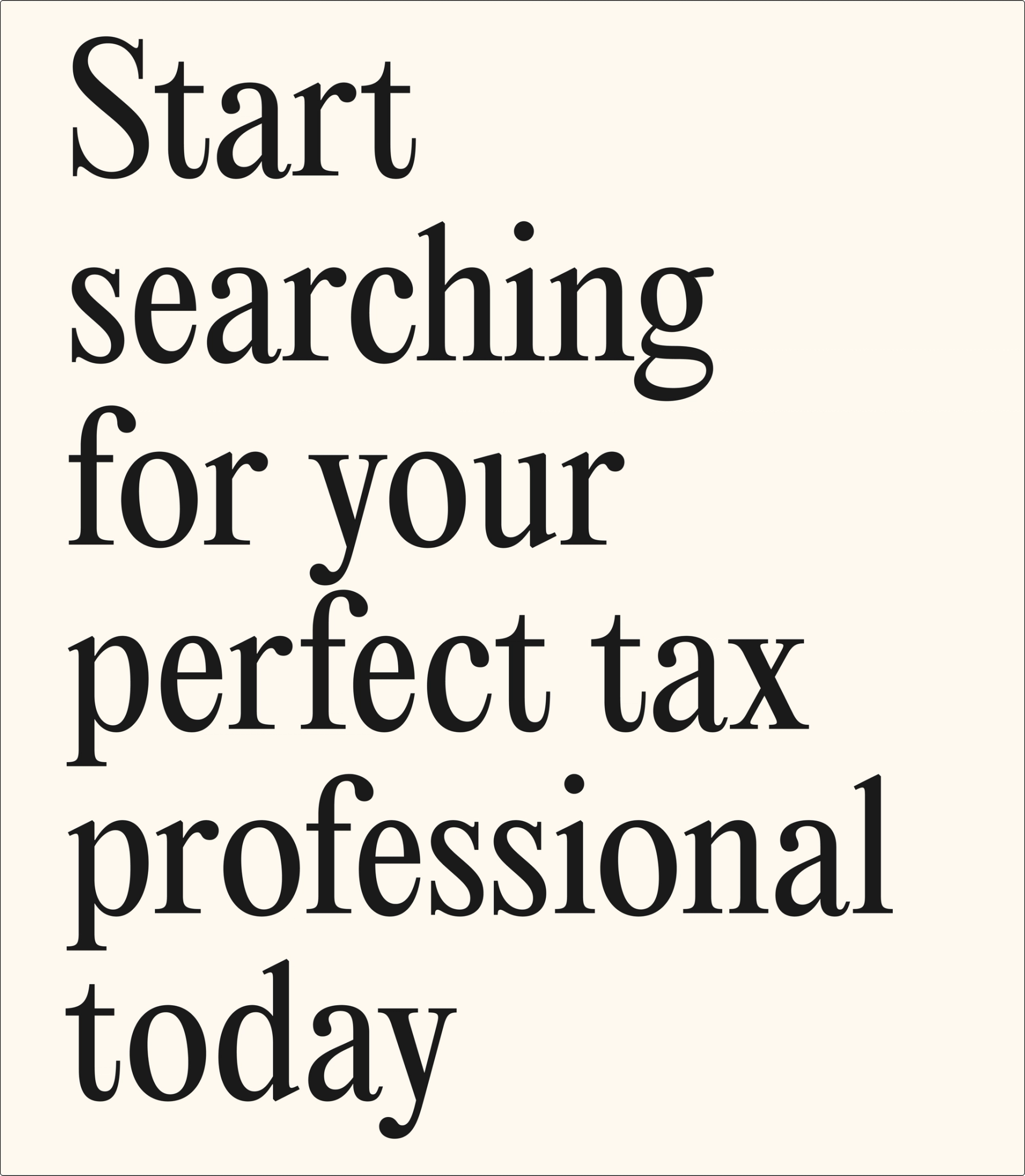 Tax Advisor typography