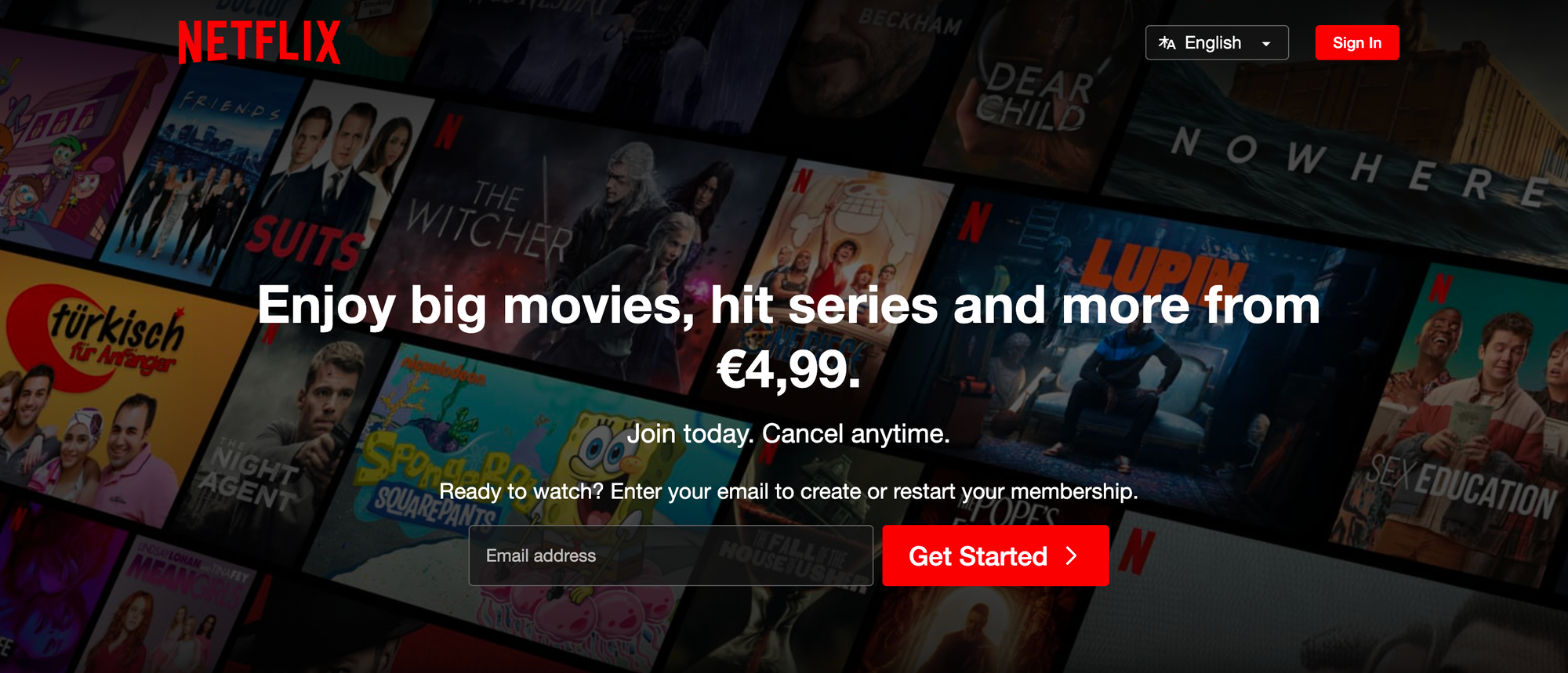 netflix.com logged out