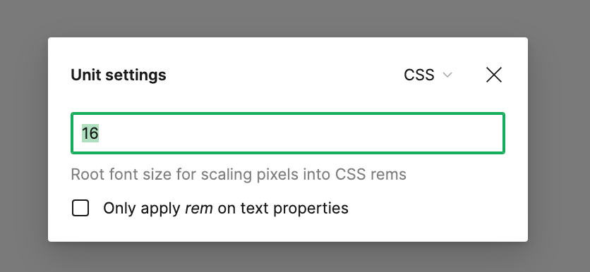 Changing the root font size