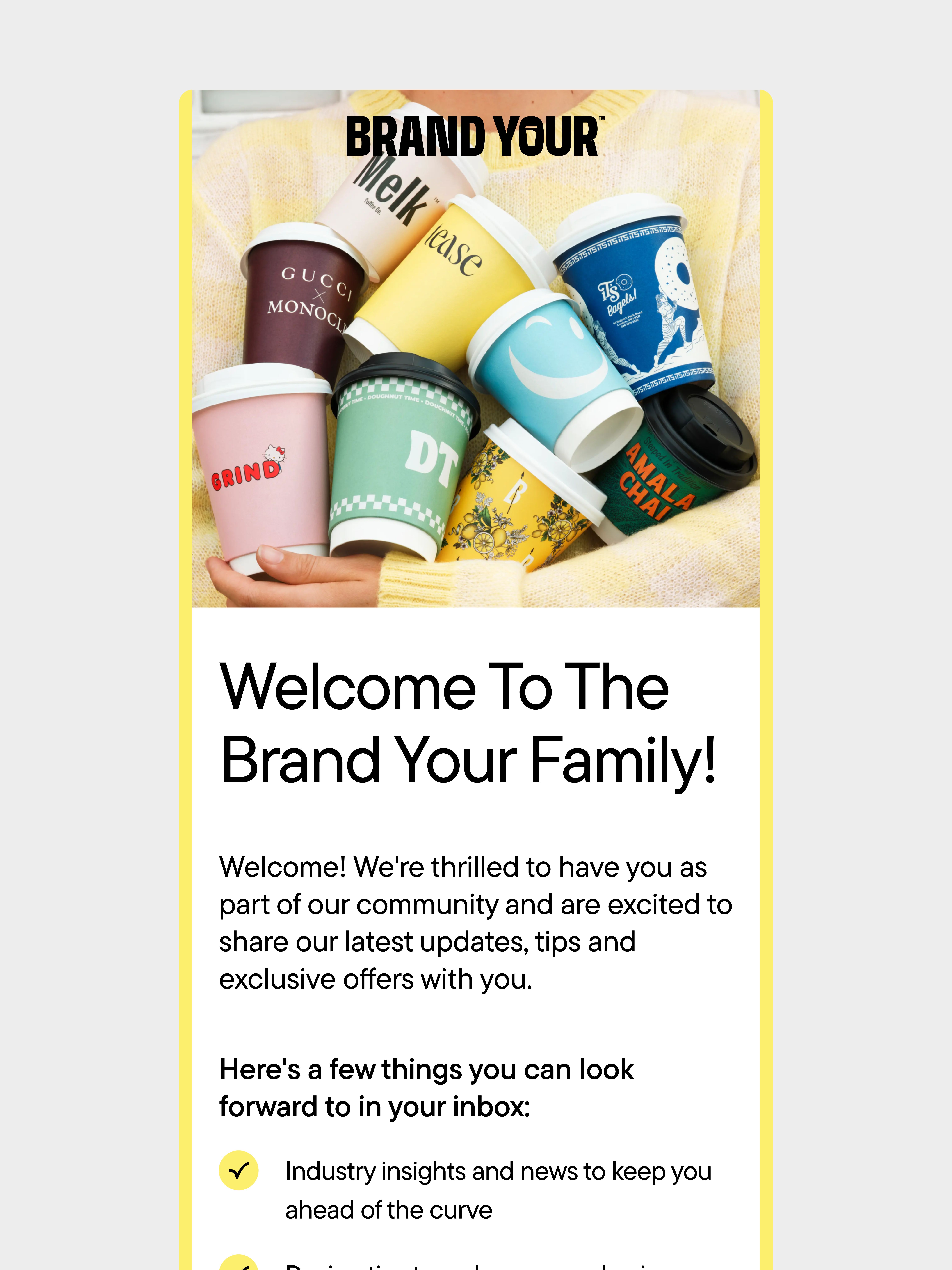 Welcome email