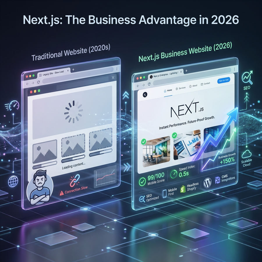 Blurred background for Why Next.js Is Important for Business Websites in 2026 blog image
