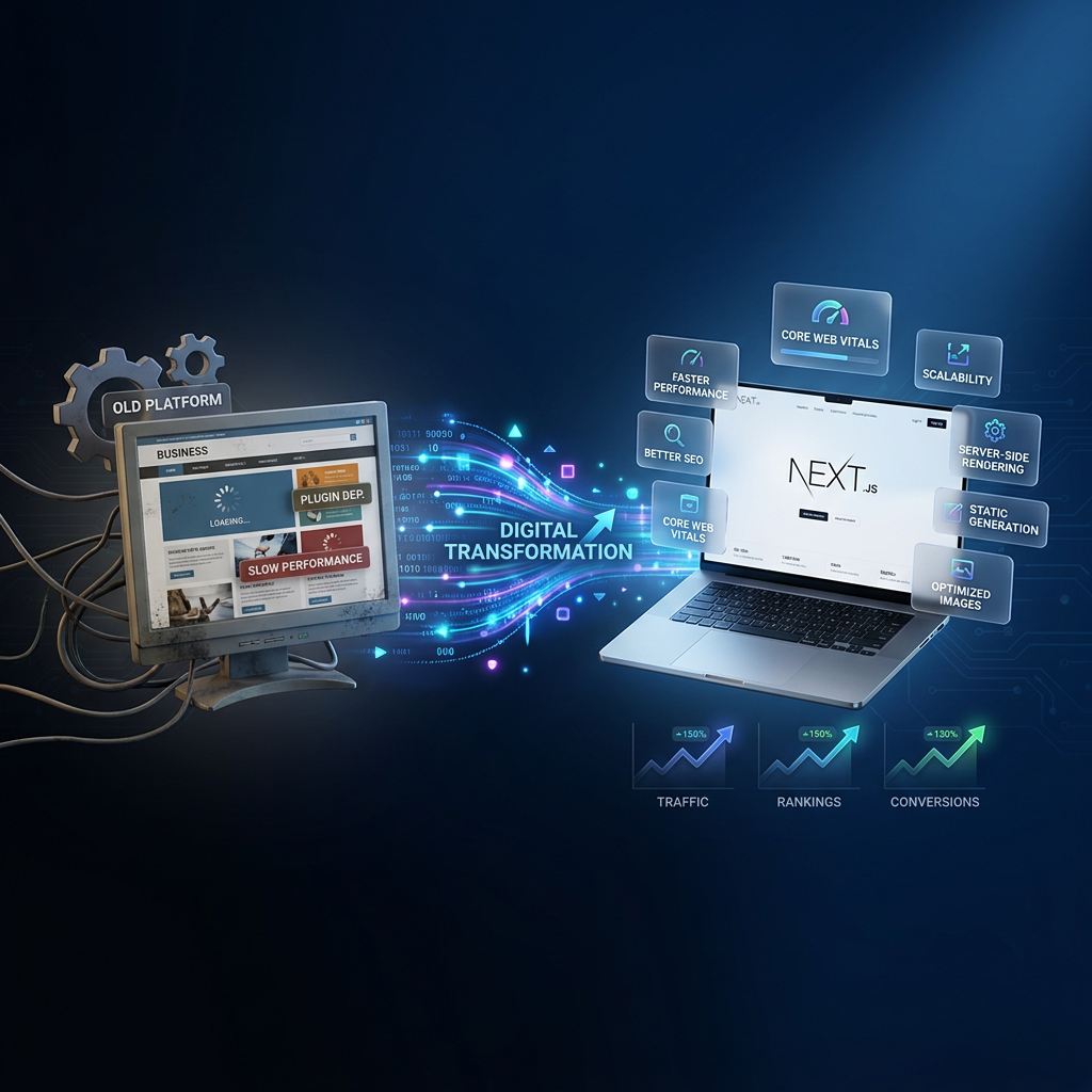 Blurred background for How Leading Companies Improved Performance, SEO, and User Experience by Migrating to Next.js (Real Case Studies) blog image